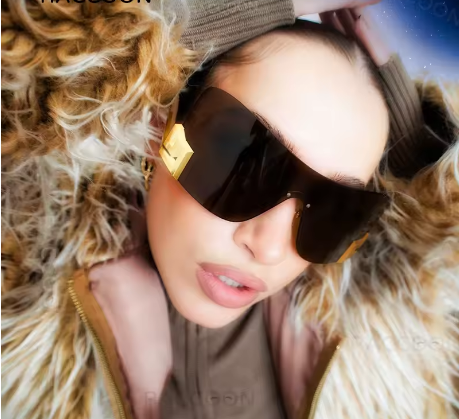 Lunettes de soleil oversize bouclier sans monture - LYXIUS