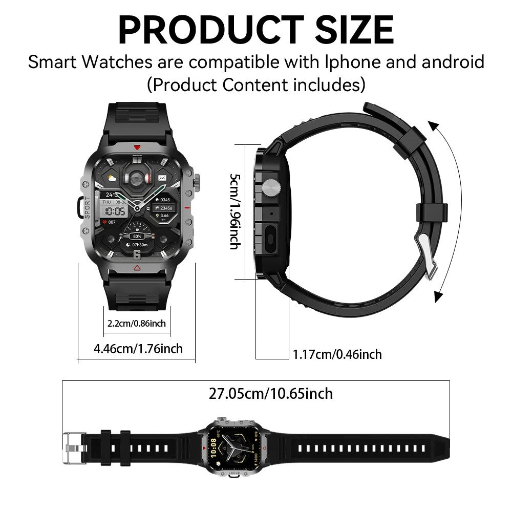 Montre Intelligente de sport unisexe, Design Tendance et Multisports - LYXIUS