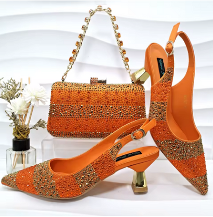 Escarpins Pointus en Satin & Pochette Élégante, Design Italien - LYXIUS