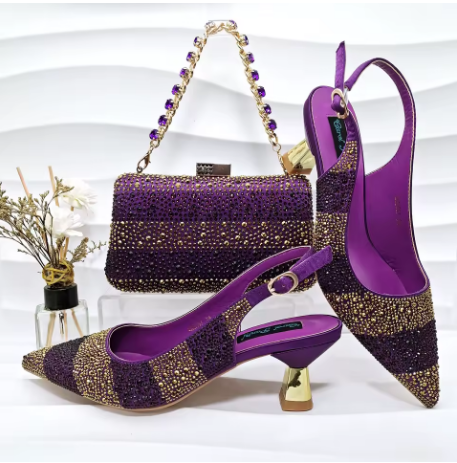 Escarpins Pointus en Satin & Pochette Élégante, Design Italien - LYXIUS