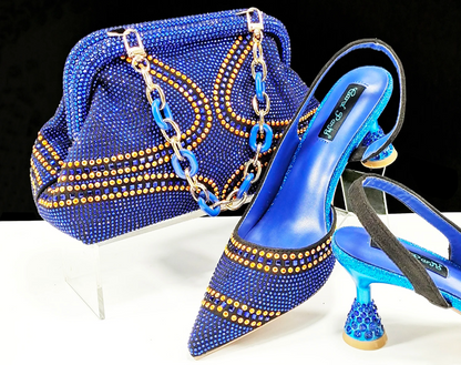 Escarpins Pointus Bleu Ciel avec Sac Assorti | Élégance Italienne - LYXIUS
