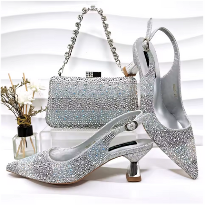 Escarpins Pointus en Satin & Pochette Élégante, Design Italien - LYXIUS