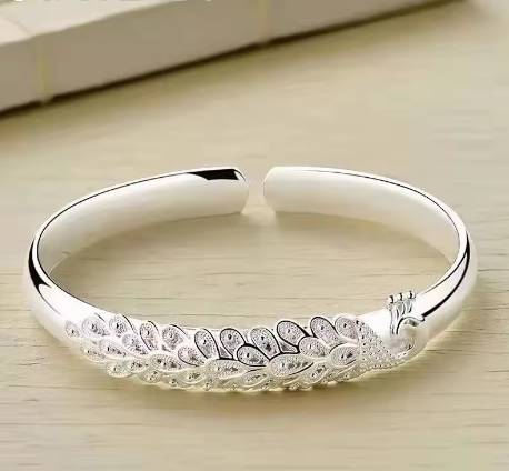 Bracelet en argent, Bijou femme élégant, ouverture ajustable - LYXIUS
