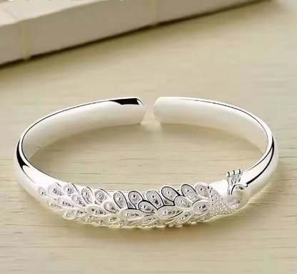 Bracelet en argent, Bijou femme élégant, ouverture ajustable - LYXIUS