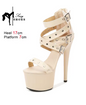 Sandales Noires à Talons 17 CM, Puissance & Séduction - LYXIUS