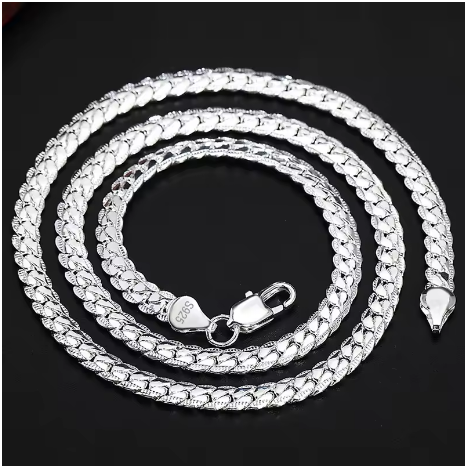 Collier chaîne unisexe en argent – LYXIUS