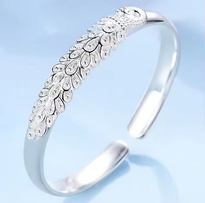 Bracelet en argent, Bijou femme élégant, ouverture ajustable - LYXIUS