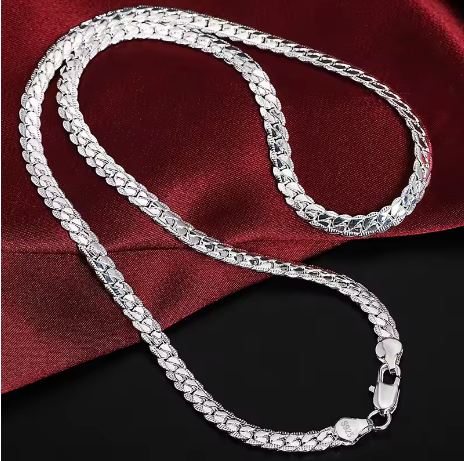 Collier chaîne unisexe en argent – LYXIUS