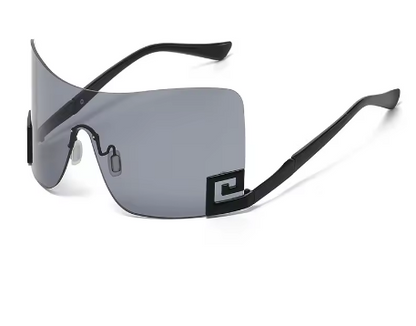 Lunettes de soleil oversize bouclier sans monture - LYXIUS