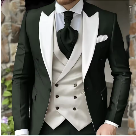 Costume mariage homme 3 pièces sur mesure, blazer, gilet & pantalon - LYXIUS