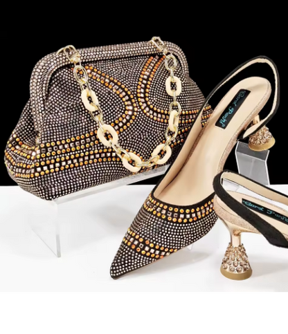Escarpins Pointus Bleu Ciel avec Sac Assorti | Élégance Italienne - LYXIUS