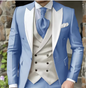 Costume mariage homme 3 pièces sur mesure, blazer, gilet & pantalon - LYXIUS