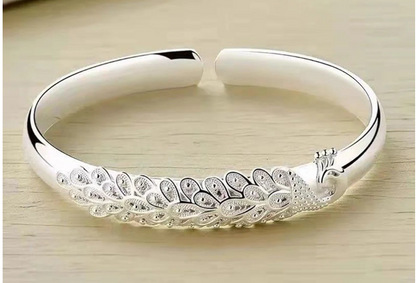 Bracelet en argent, Bijou femme élégant, ouverture ajustable - LYXIUS