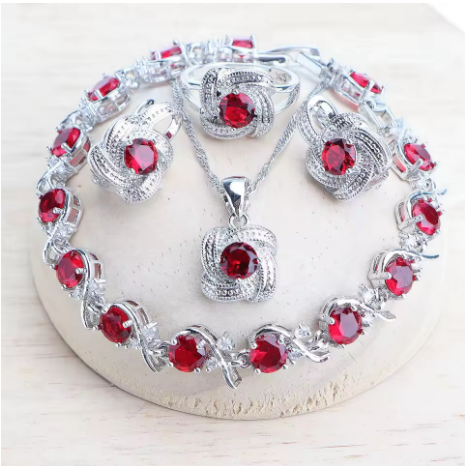 Ensemble bijoux femme en argent - LYXIUS
