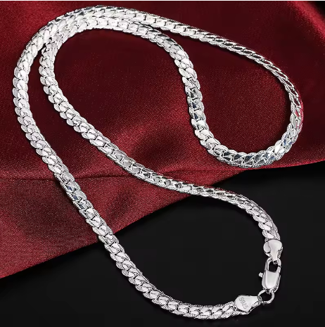 Collier chaîne unisexe en argent – LYXIUS