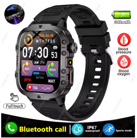 Montre intelligente militaire pour hommes
