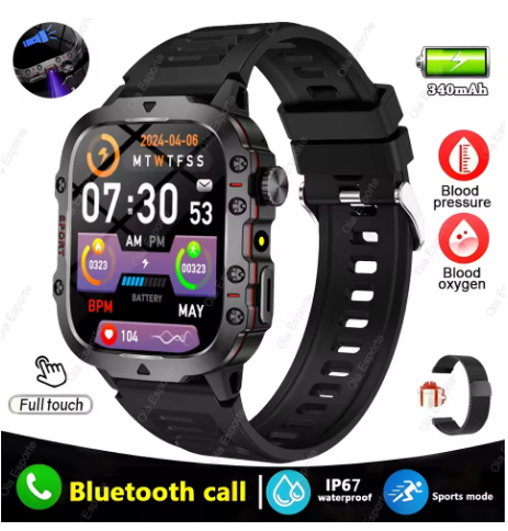 Montre intelligente militaire pour hommes