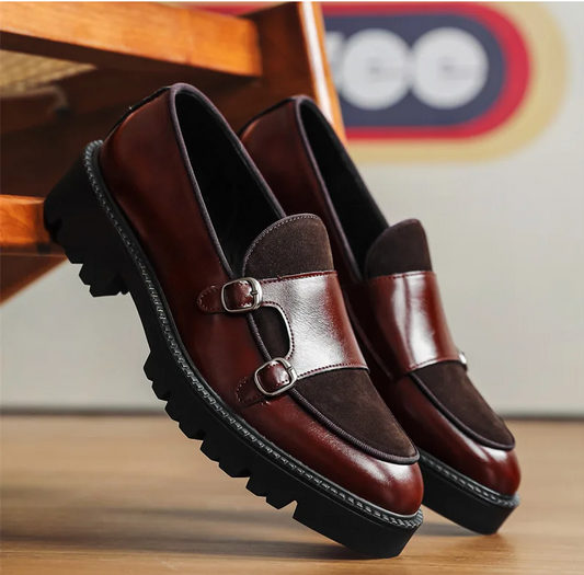 Chaussures Homme en Cuir à Lacets, Derby Décontractés - LYXIUS