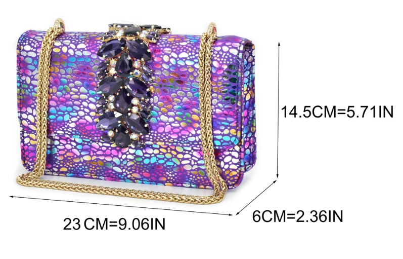 Ensemble Chaussures & Sac Femme, Escarpins en Cristal avec Strass et Nœud Papillon - LYXIUS