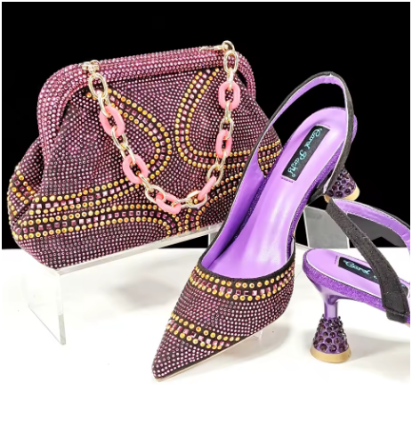 Escarpins Pointus Bleu Ciel avec Sac Assorti | Élégance Italienne - LYXIUS