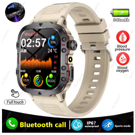 Montre intelligente militaire pour hommes