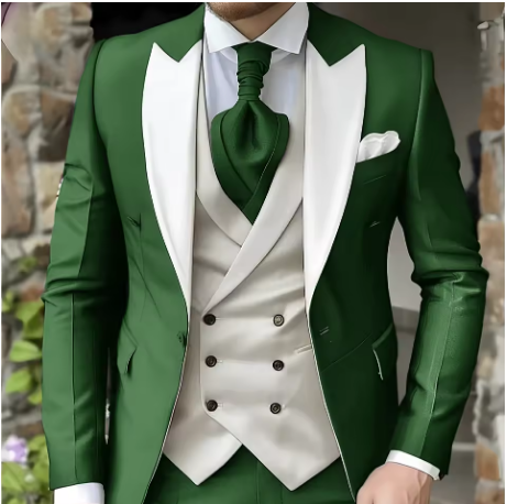 Costume mariage homme 3 pièces sur mesure, blazer, gilet & pantalon - LYXIUS