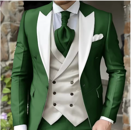 Costume mariage homme 3 pièces sur mesure, blazer, gilet & pantalon - LYXIUS