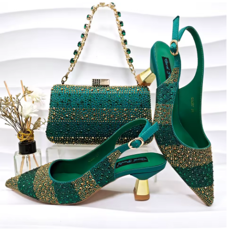 Escarpins Pointus en Satin & Pochette Élégante, Design Italien - LYXIUS