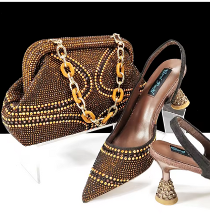Escarpins Pointus Bleu Ciel avec Sac Assorti | Élégance Italienne - LYXIUS