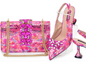 Ensemble Chaussures & Sac Femme, Escarpins en Cristal avec Strass et Nœud Papillon - LYXIUS