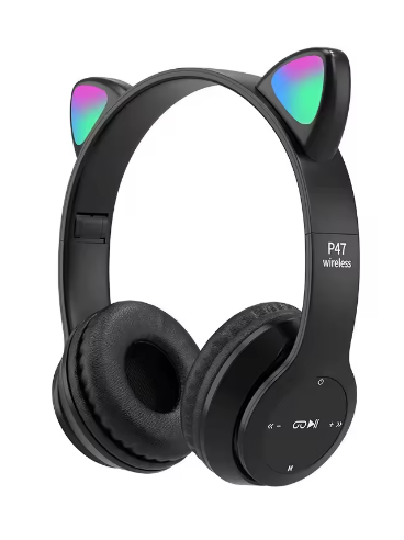 Casque Oreilles de Chat LED, Sans Fil, Stéréo - LYXIUS