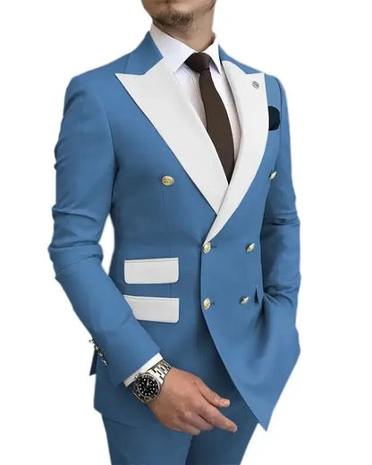 Costume homme 2 pièces slim fit, élégant plus pantalon assorti - LYXIUS