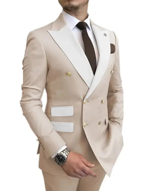 Costume homme 2 pièces slim fit, élégant plus pantalon assorti - LYXIUS