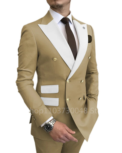 Costume homme 2 pièces slim fit, élégant plus pantalon assorti - LYXIUS