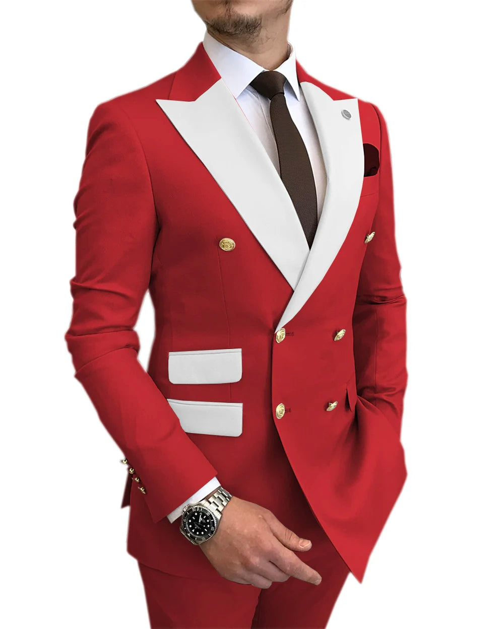 Costume homme 2 pièces slim fit, élégant plus pantalon assorti - LYXIUS