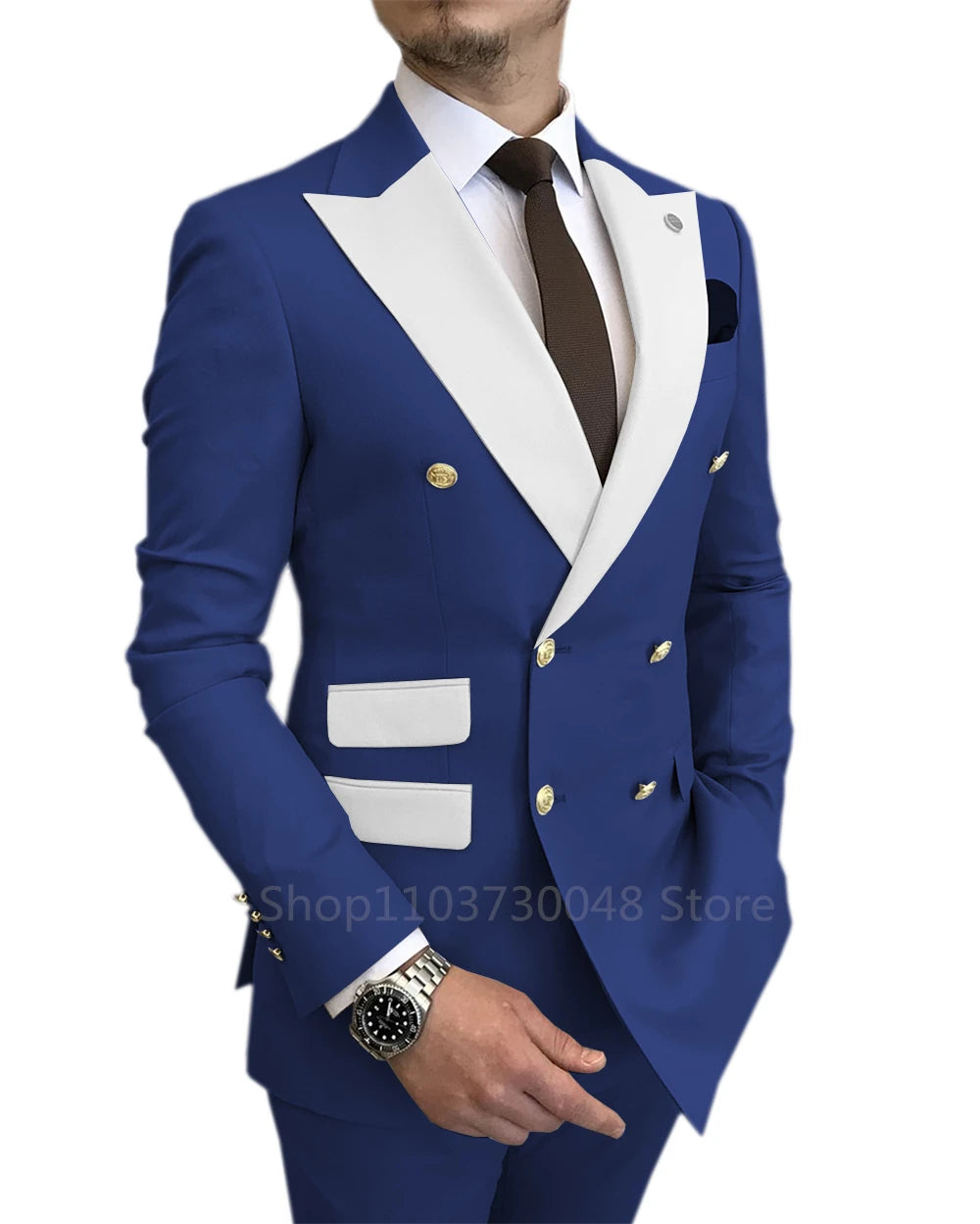 Costume homme 2 pièces slim fit, élégant plus pantalon assorti - LYXIUS