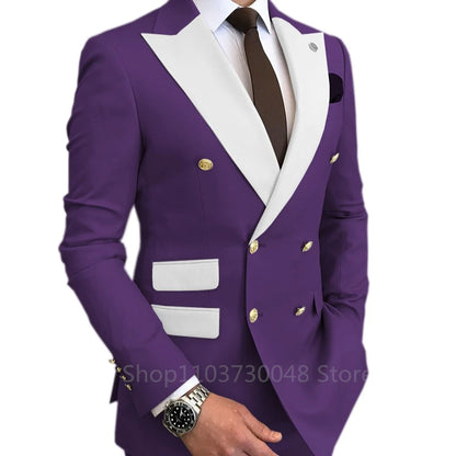 Costume homme 2 pièces slim fit, élégant plus pantalon assorti - LYXIUS