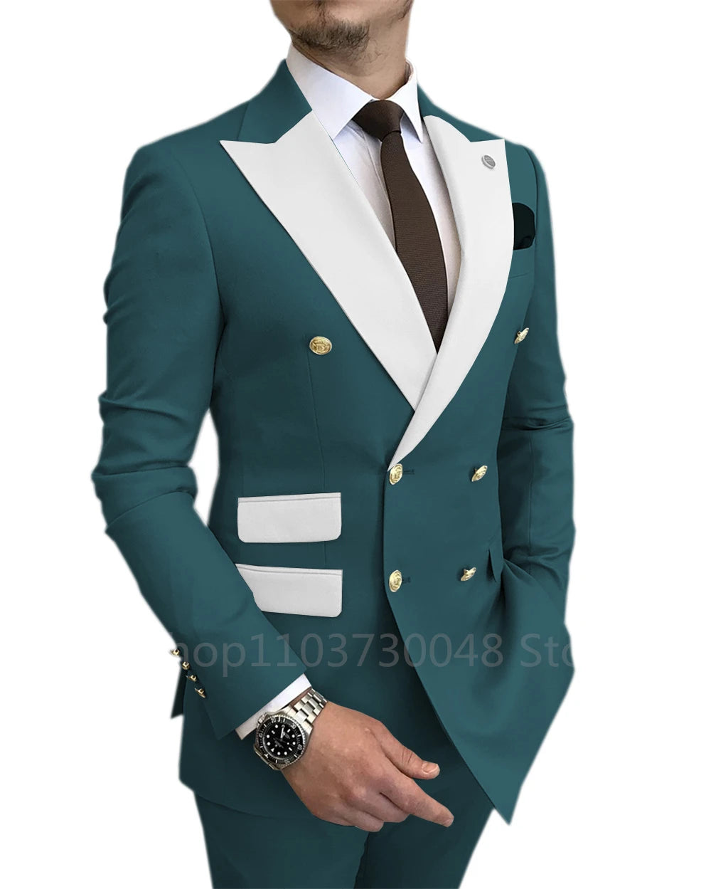 Costume homme 2 pièces slim fit, élégant plus pantalon assorti - LYXIUS
