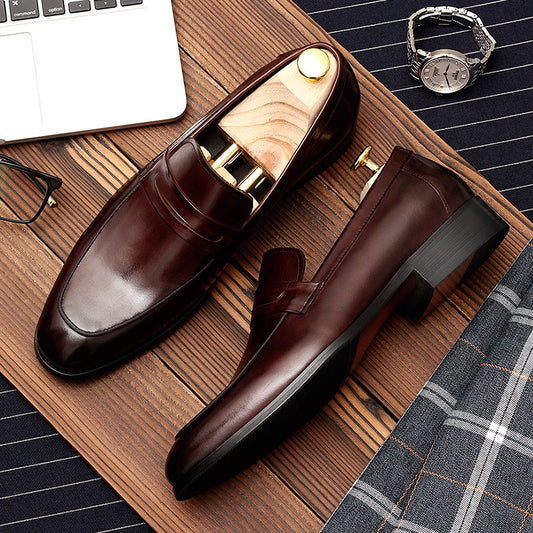 Chaussures en cuir homme, style business élégant - LYXIUS