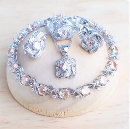 Ensemble bijoux femme en argent - LYXIUS