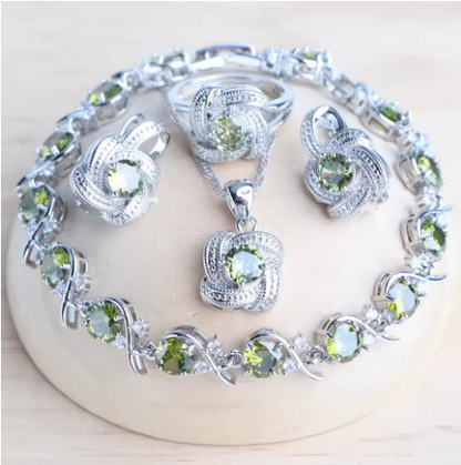 Ensemble bijoux femme en argent - LYXIUS