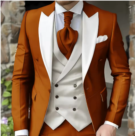 Costume mariage homme 3 pièces sur mesure, blazer, gilet & pantalon - LYXIUS