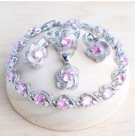 Ensemble bijoux femme en argent - LYXIUS