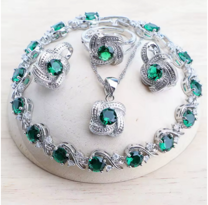 Ensemble bijoux femme en argent - LYXIUS
